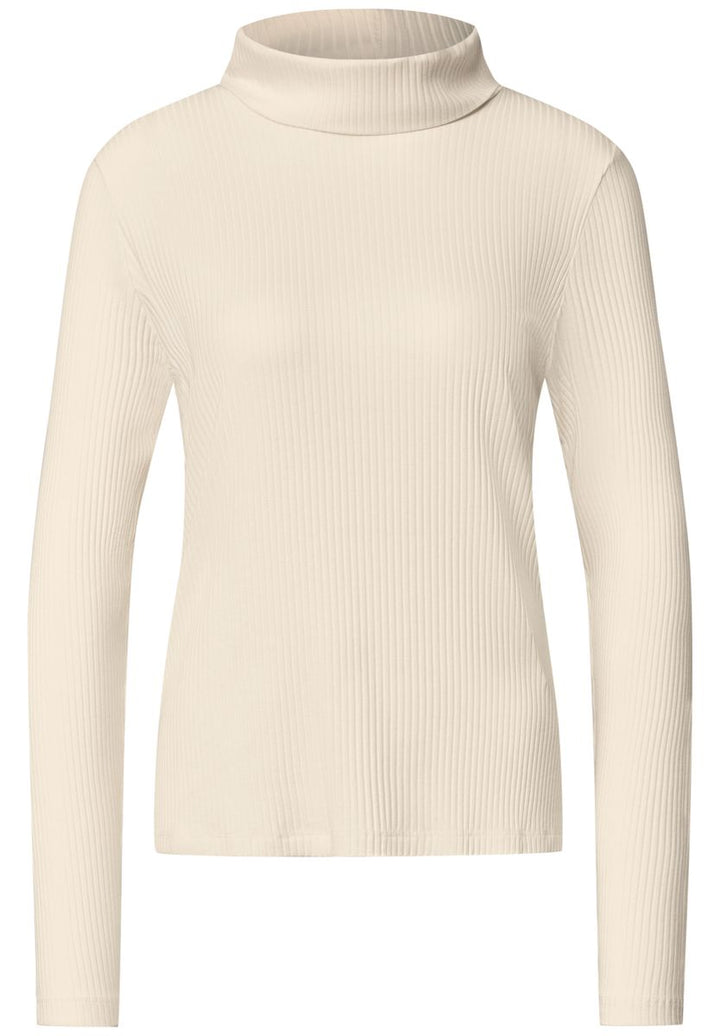 Basic Shirt in Unifarbe mit Rollkragen