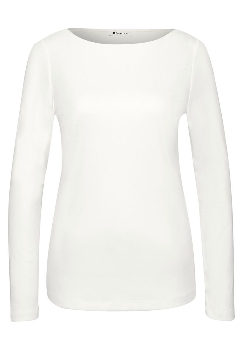 Basic Shirt mit U-Boot-Ausschnitt