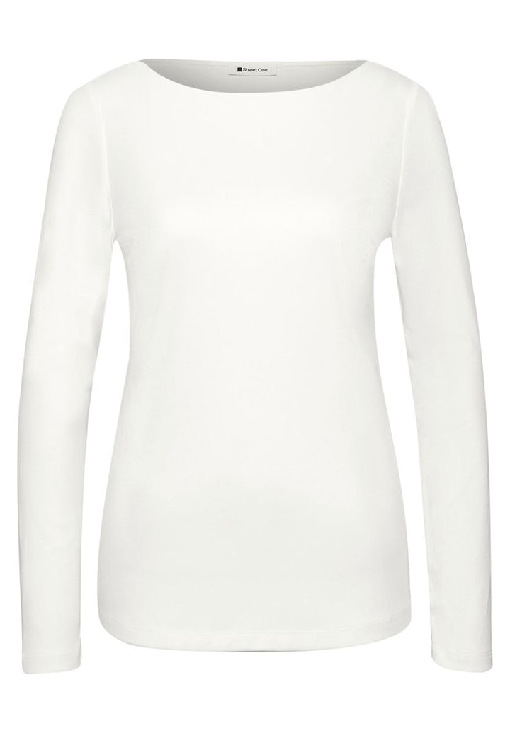 Basic Shirt mit U-Boot-Ausschnitt
