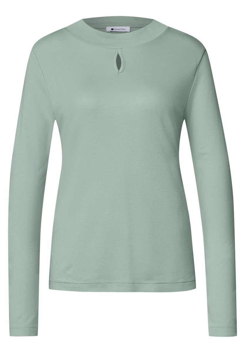 Shirt mit Turtle Neck und Schlitzdetail