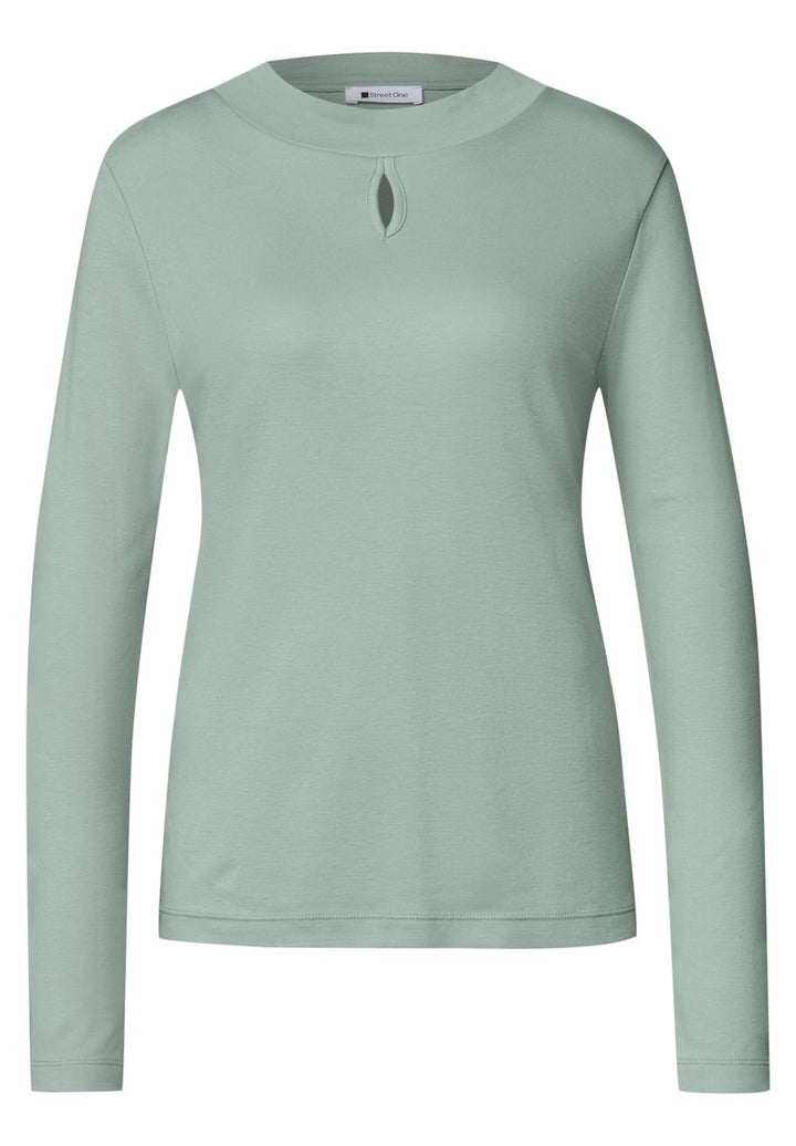 Shirt mit Turtle Neck und Schlitzdetail