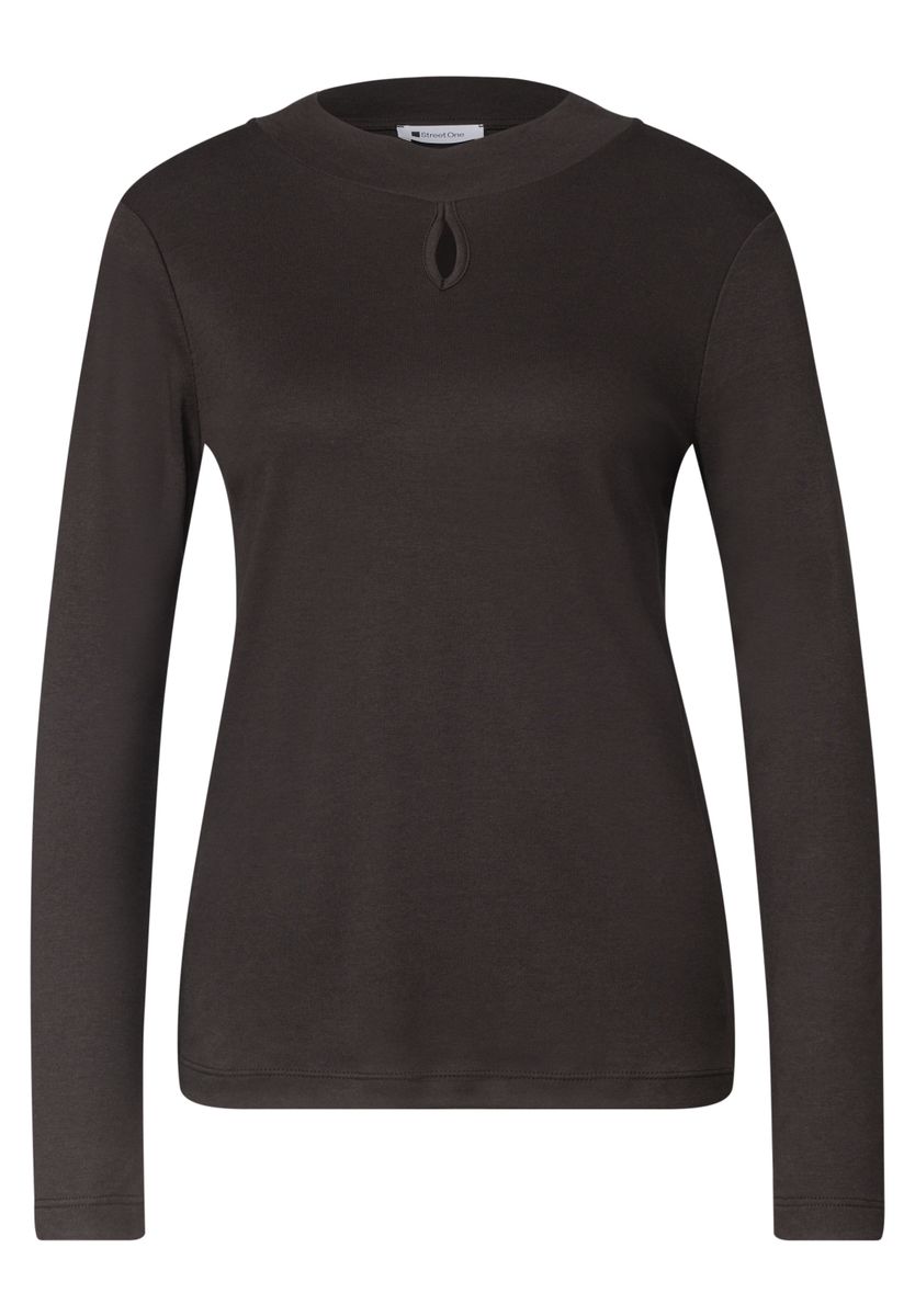 Shirt mit Turtle Neck und Schlitzdetail