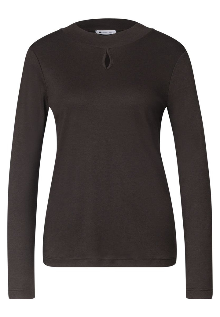 Shirt mit Turtle Neck und Schlitzdetail
