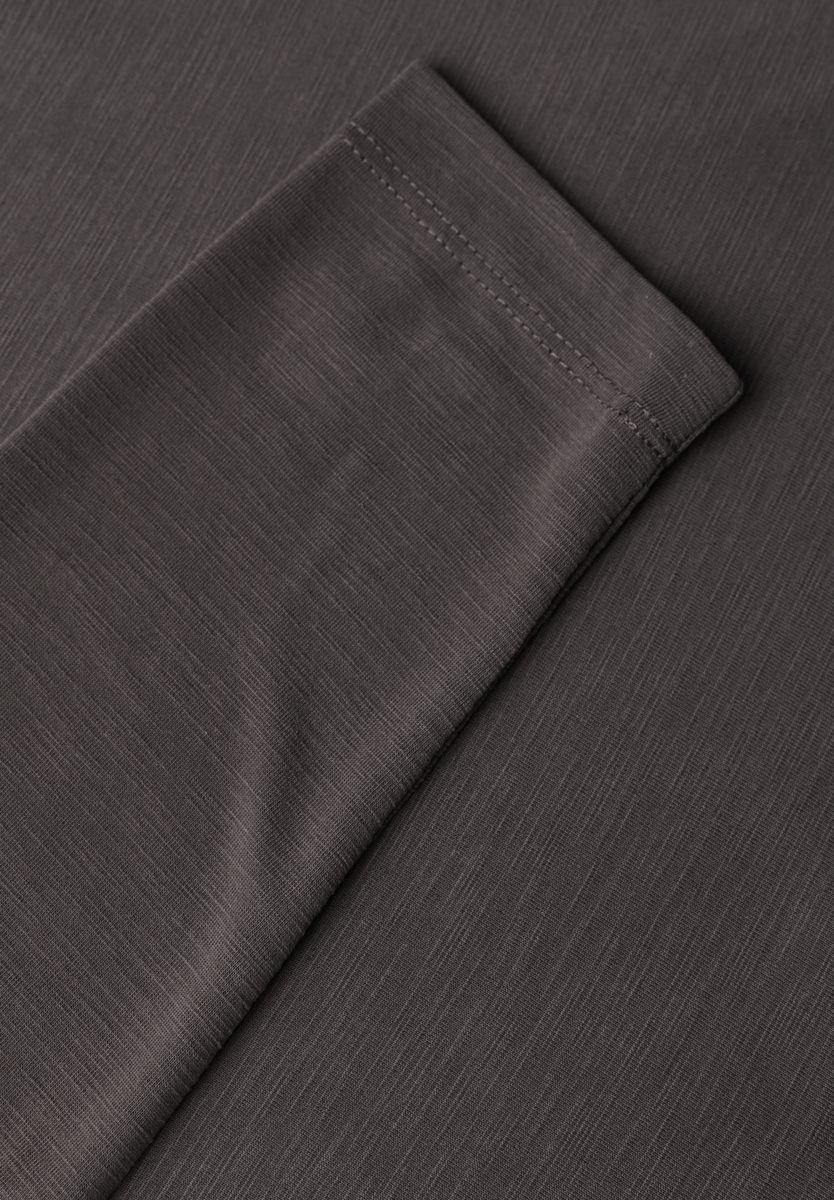 Silk-Look Shirt mit Wasserfall-Front