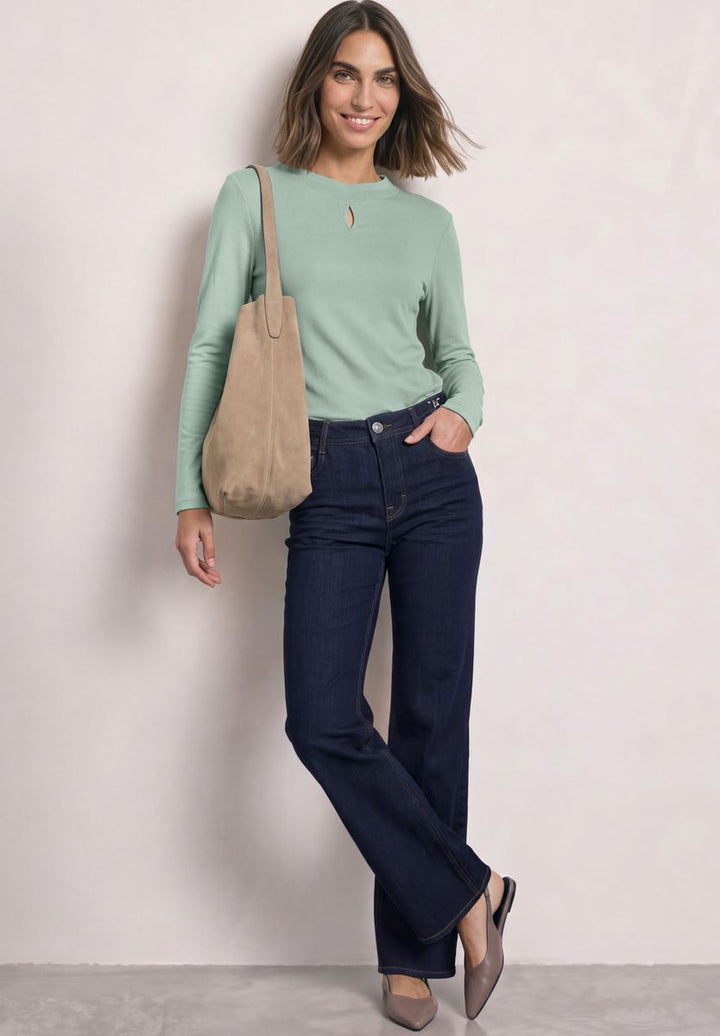 Shirt mit Turtle Neck und Schlitzdetail