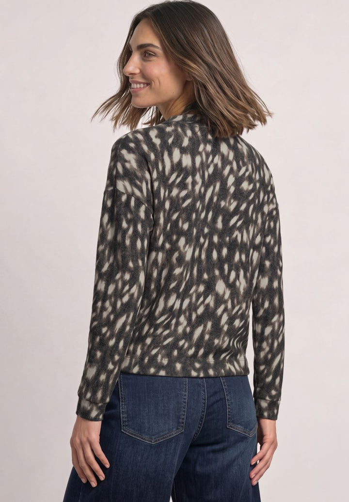 Langarm Shirt mit Turtle Neck und Muster