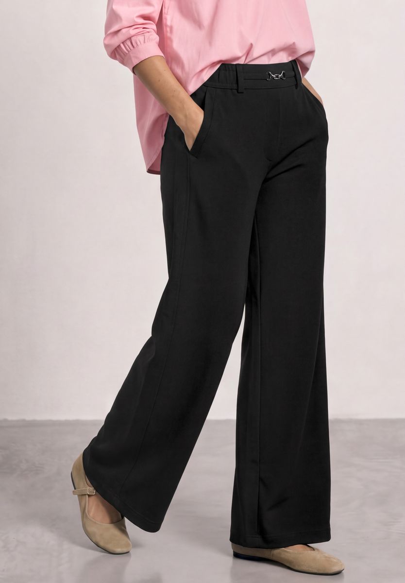High Waist Straight Leg Hose im Casual Fit