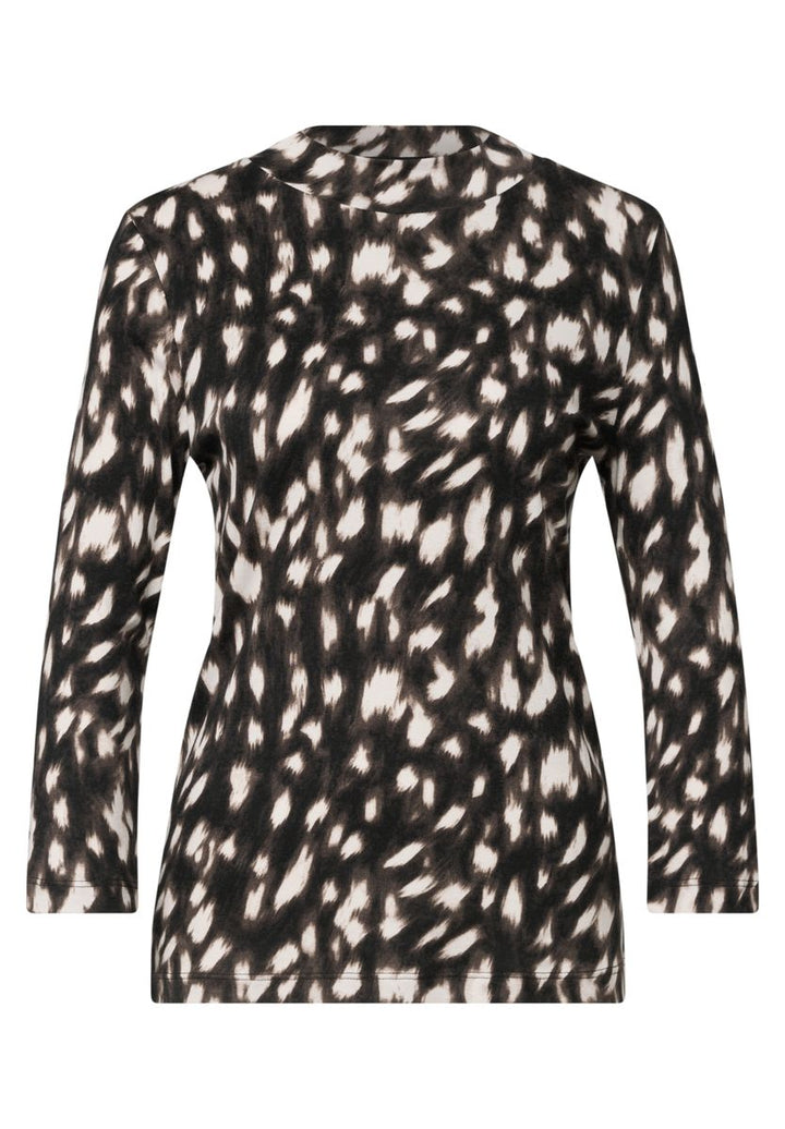 3/4-Arm Shirt mit Turtle Neck und Print