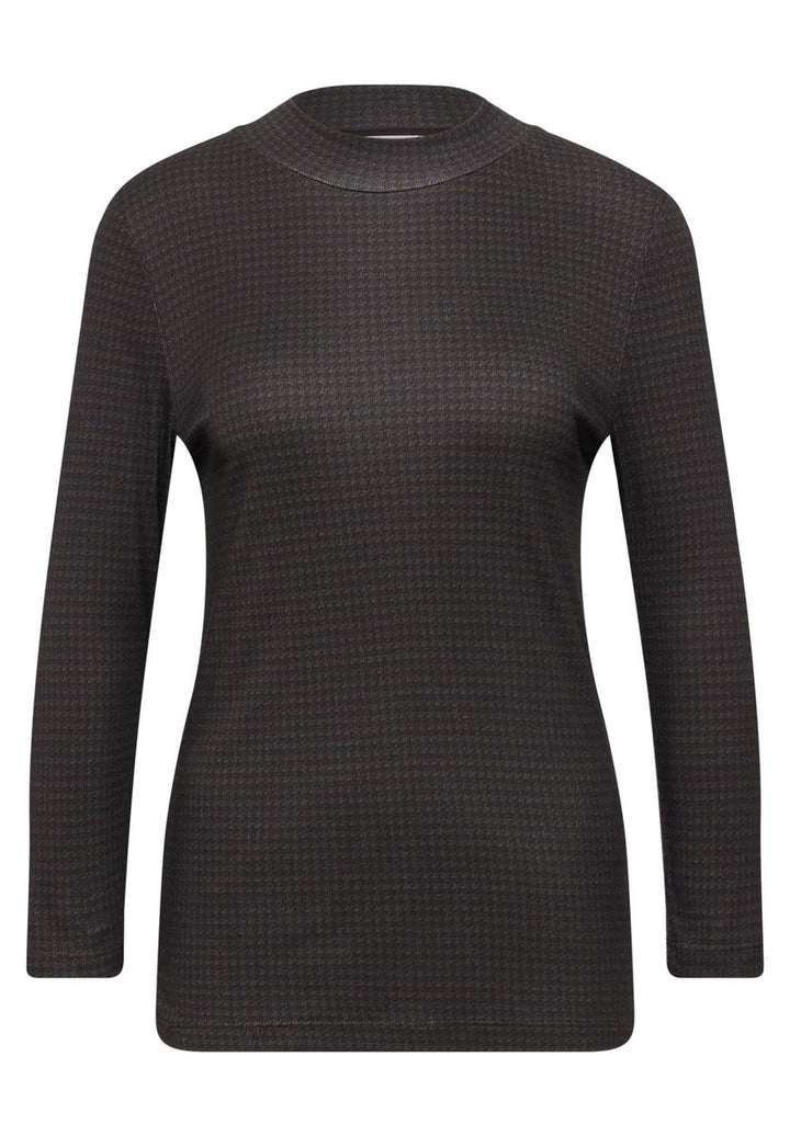 3/4-Arm Shirt mit Turtle Neck und Print