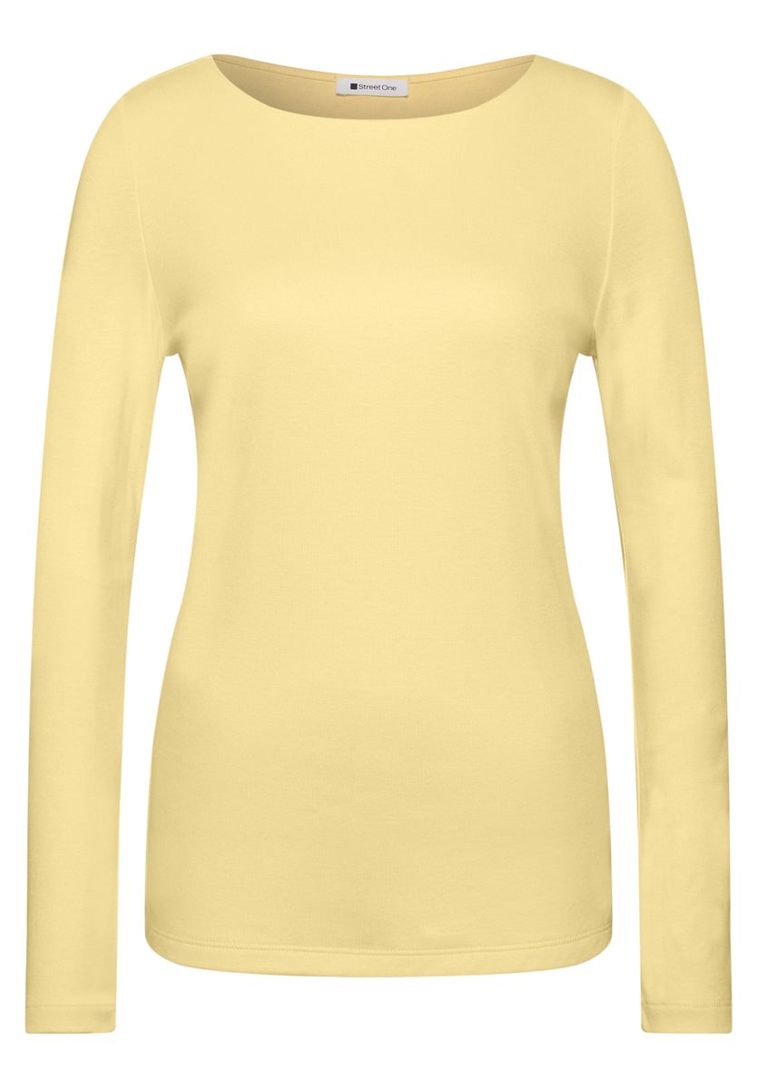 Basic Shirt mit U-Boot-Ausschnitt