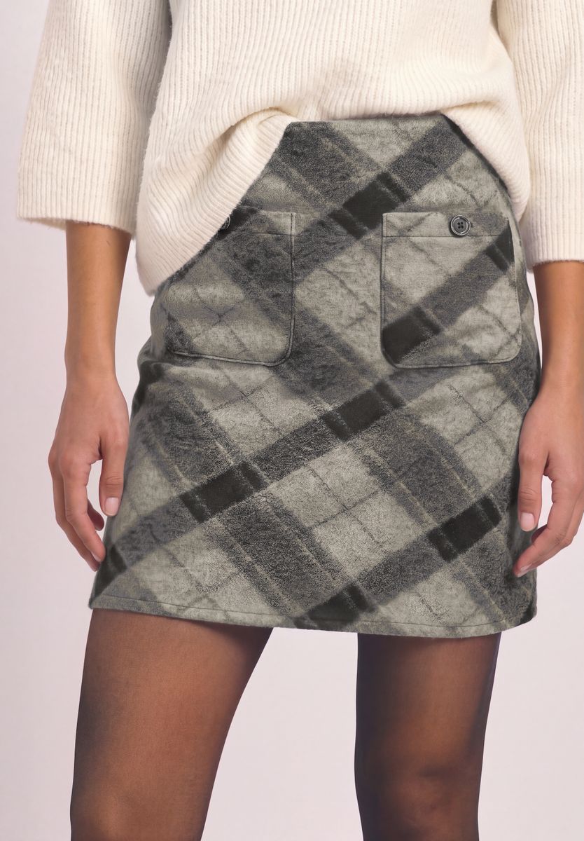 Knielanger Rock mit Patch-Pockets