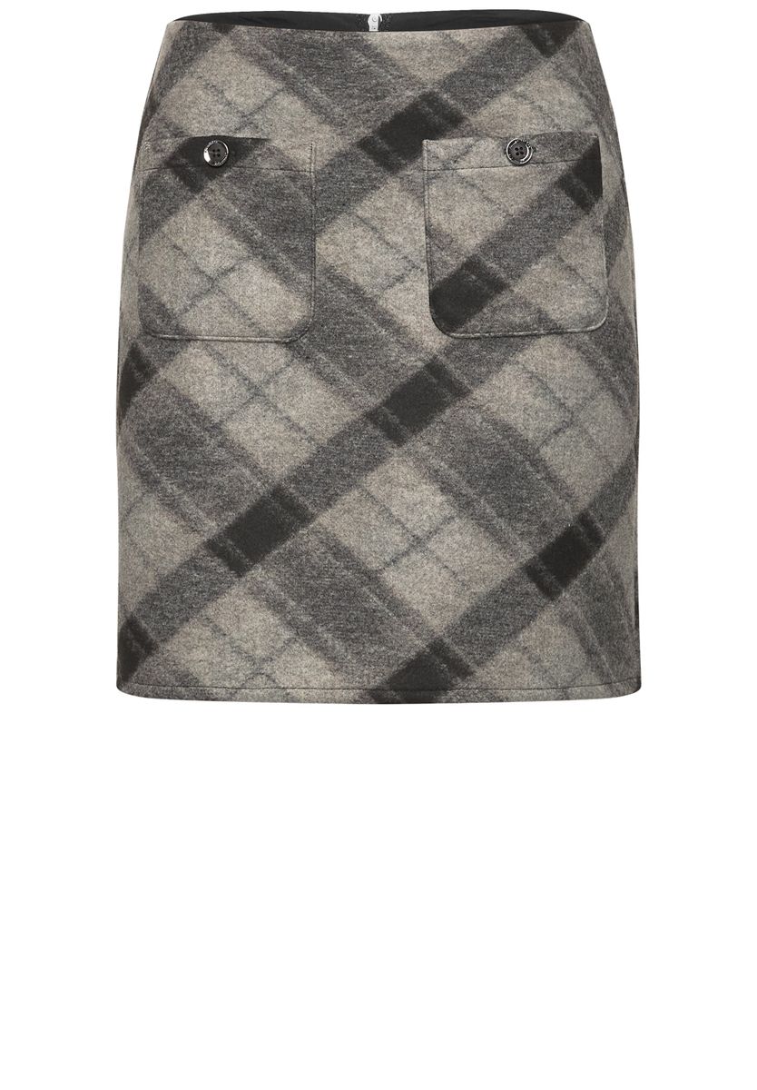 Knielanger Rock mit Patch-Pockets