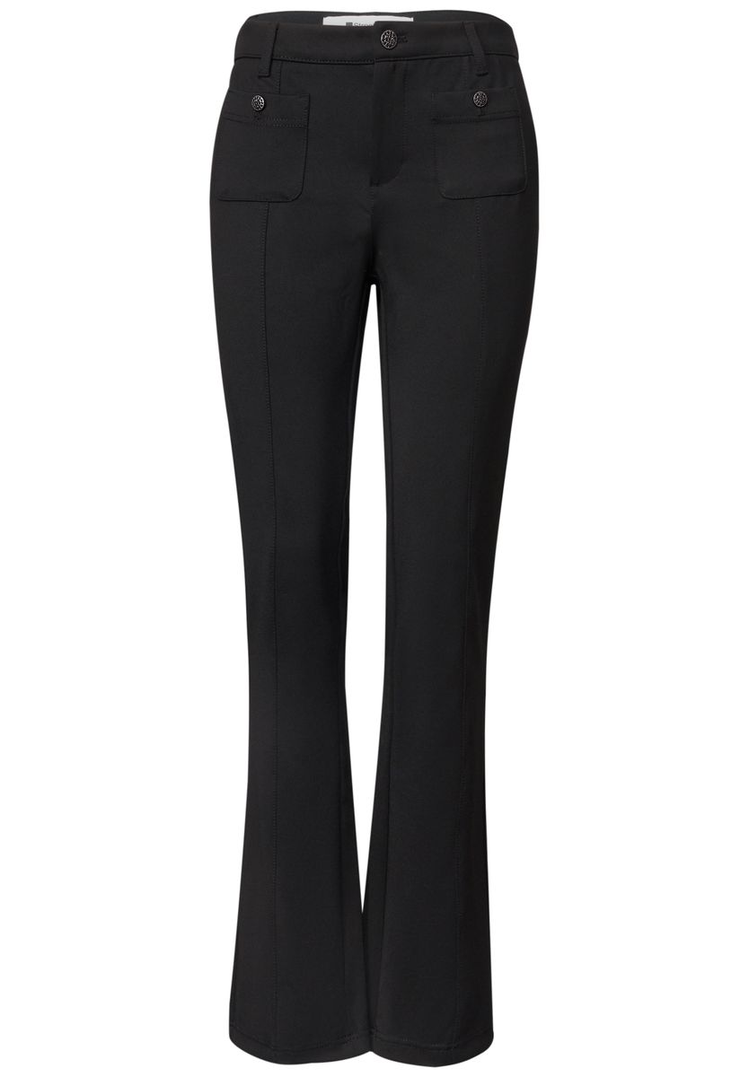 Bootcut Hose mit aufgesetzten Taschen