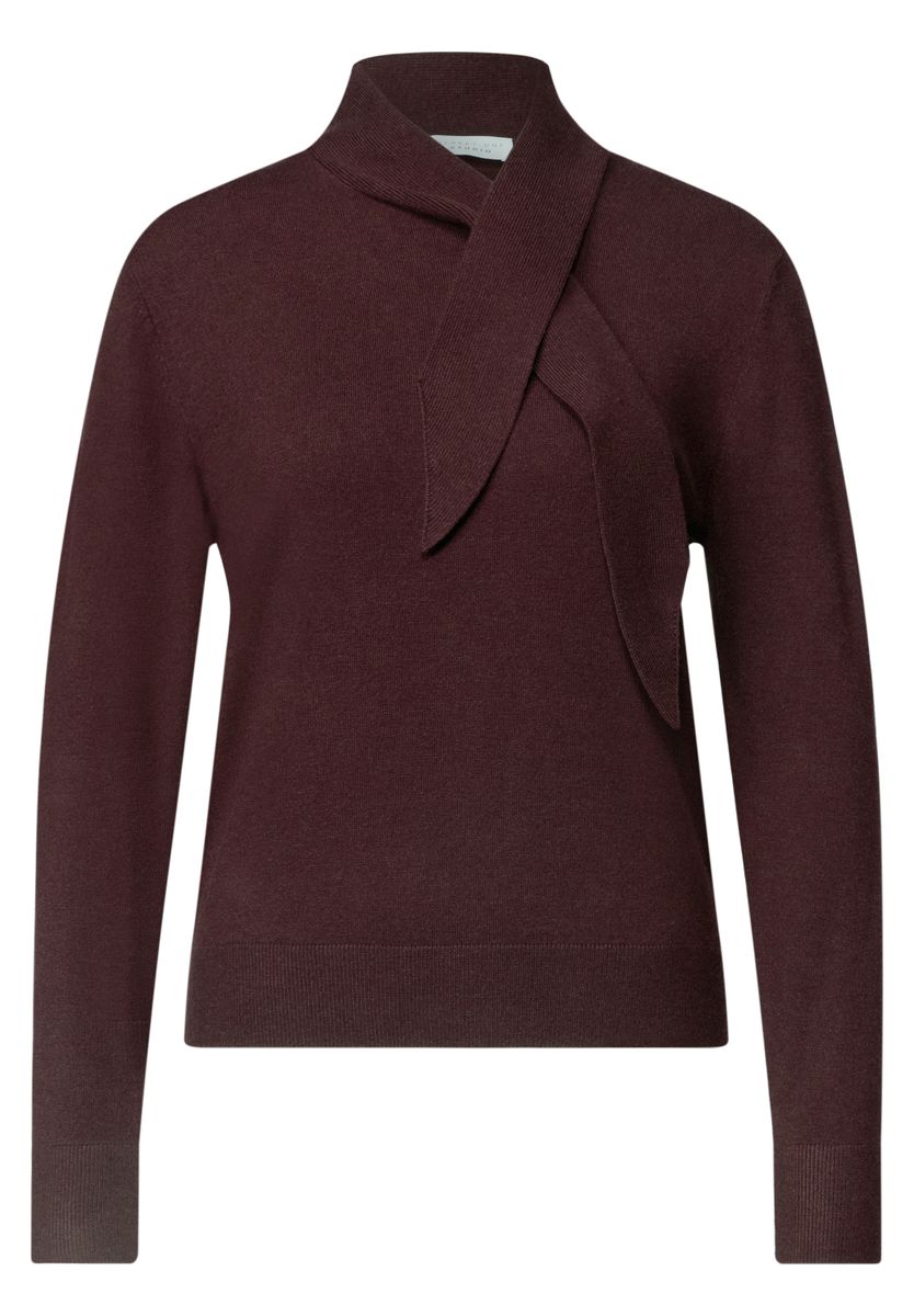 Langarm Pullover mit Schalkragen