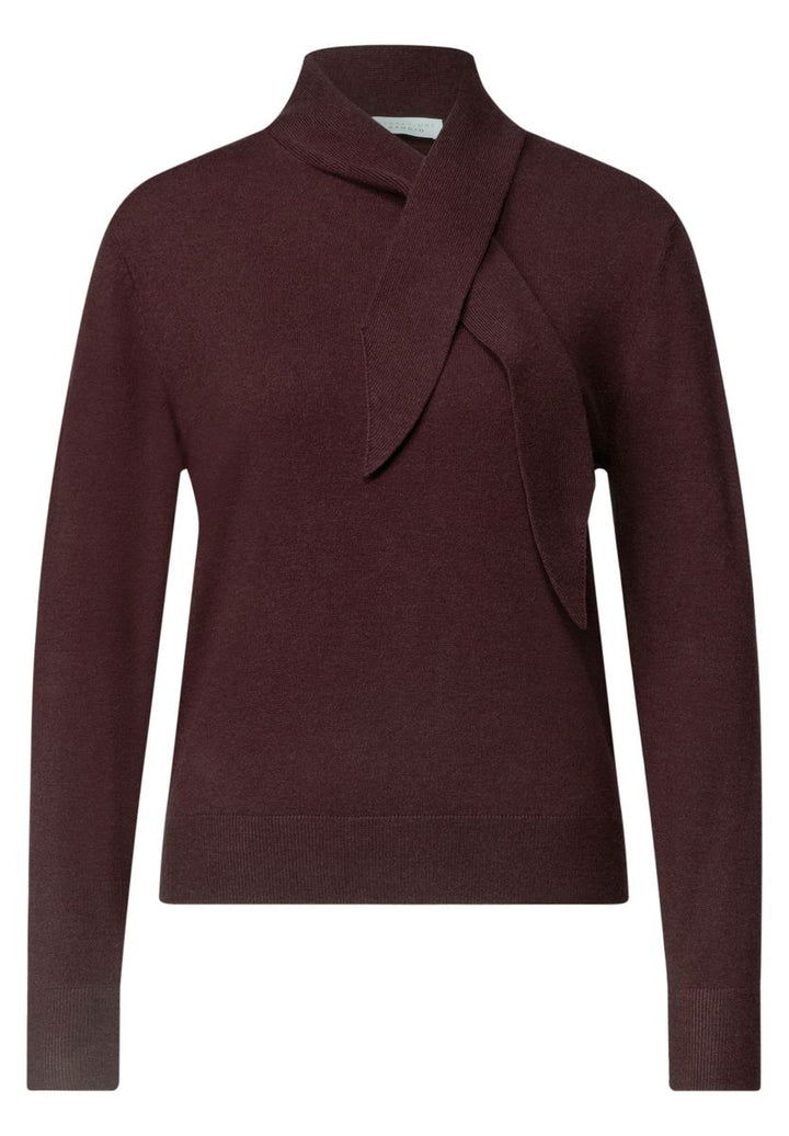 Langarm Pullover mit Schalkragen