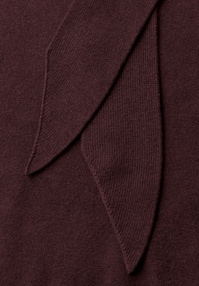 Langarm Pullover mit Schalkragen