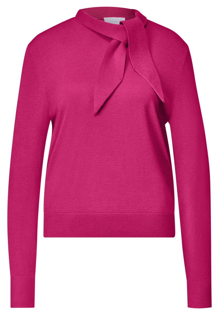 Langarm Pullover mit Schalkragen