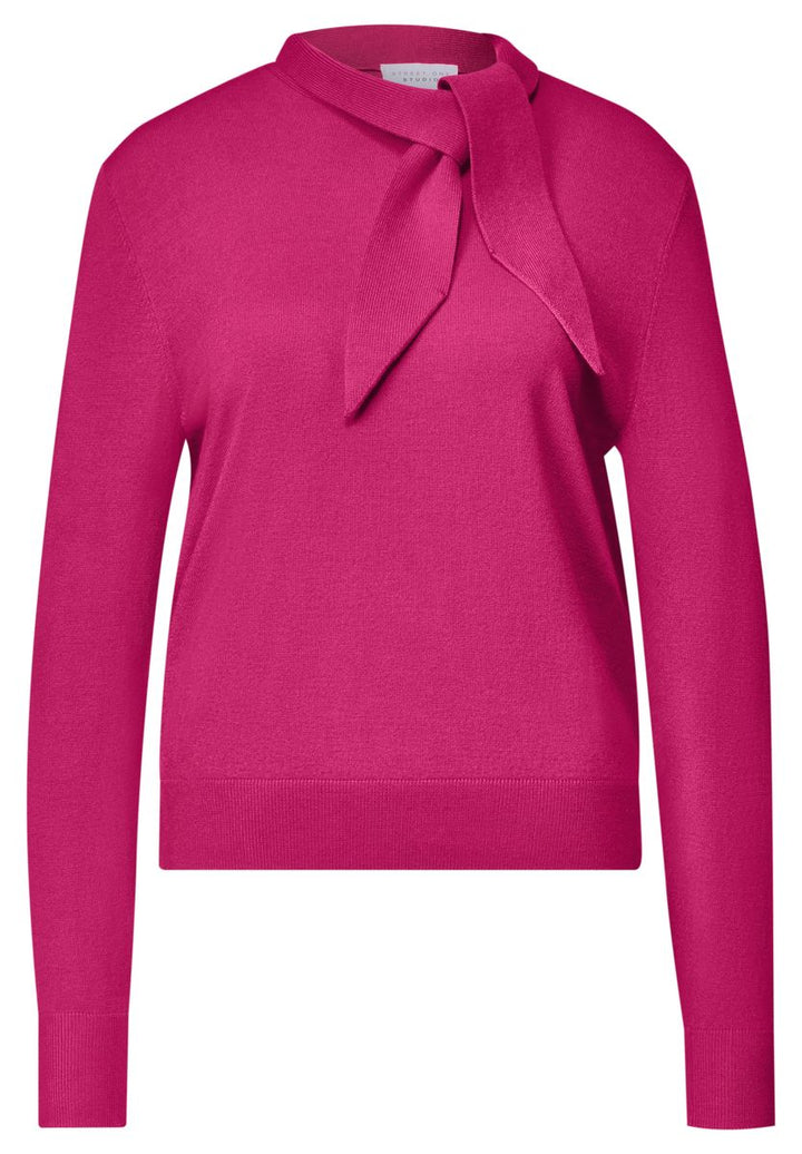 Langarm Pullover mit Schalkragen
