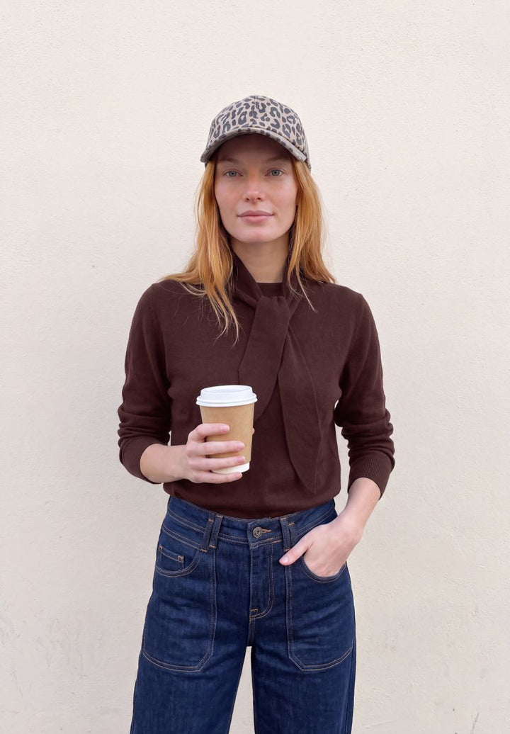 Langarm Pullover mit Schalkragen