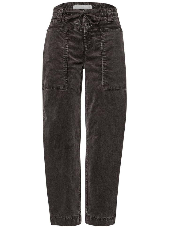 Mid Waist Barrel Leg Hose im Loose Fit