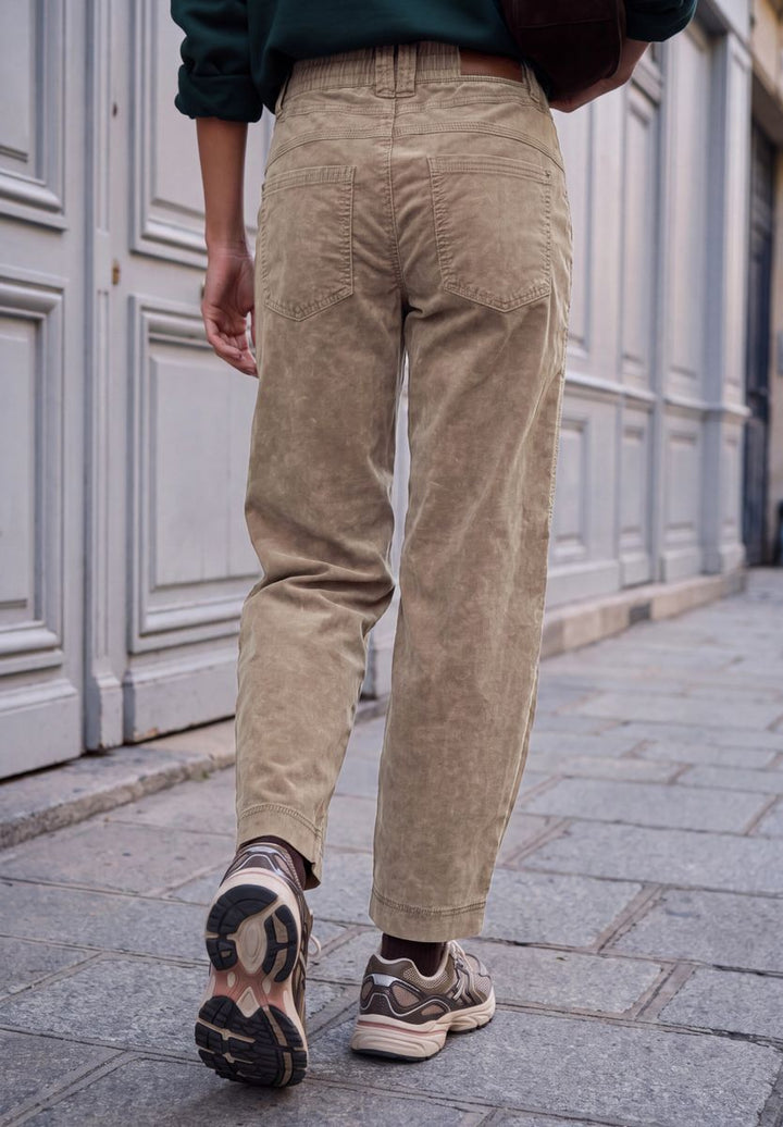 Mid Waist Barrel Leg Hose im Loose Fit