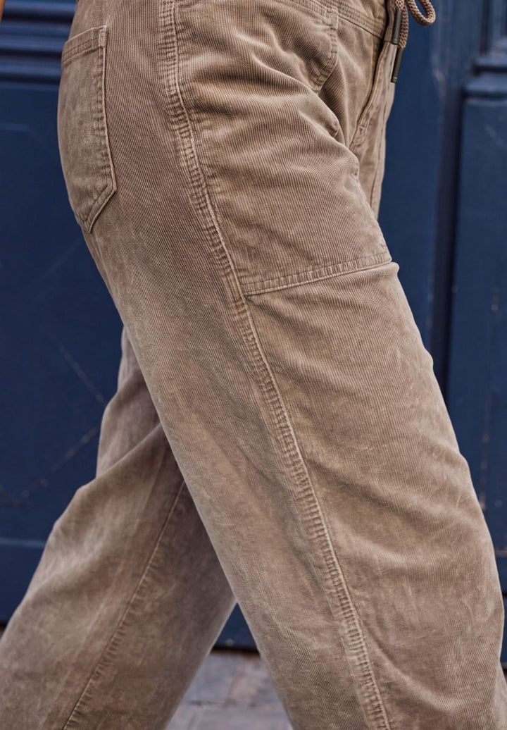 Mid Waist Barrel Leg Hose im Loose Fit
