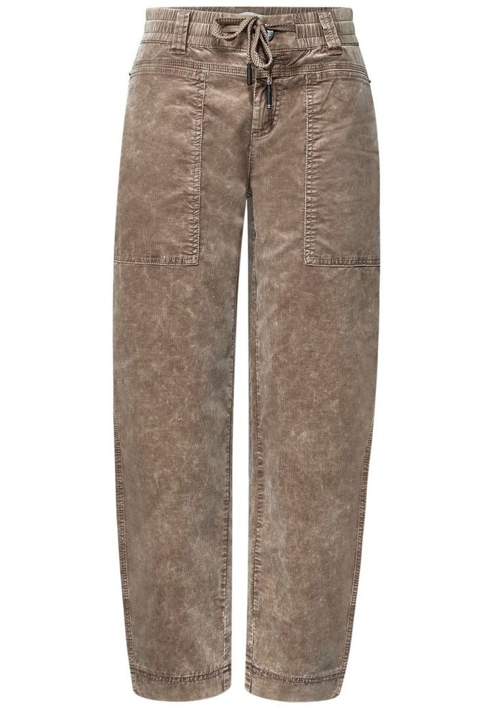 Mid Waist Barrel Leg Hose im Loose Fit