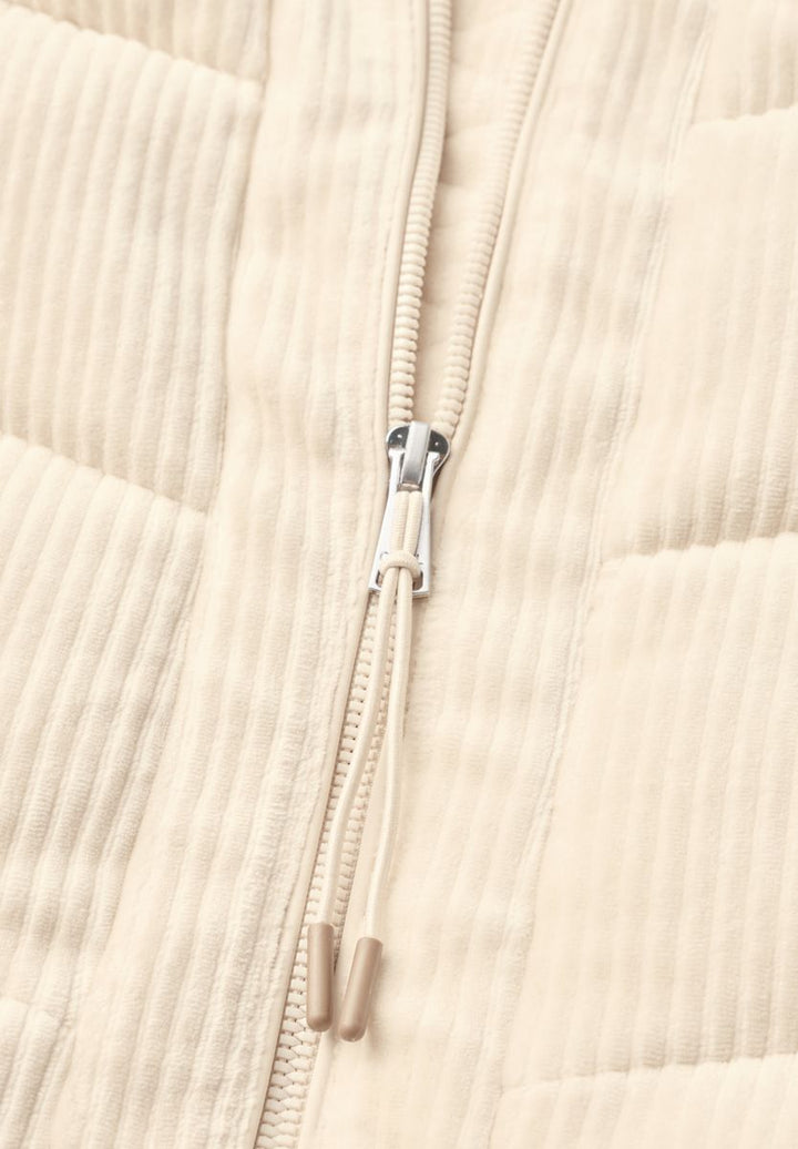 Cord-Weste mit Steppmuster und Zipper