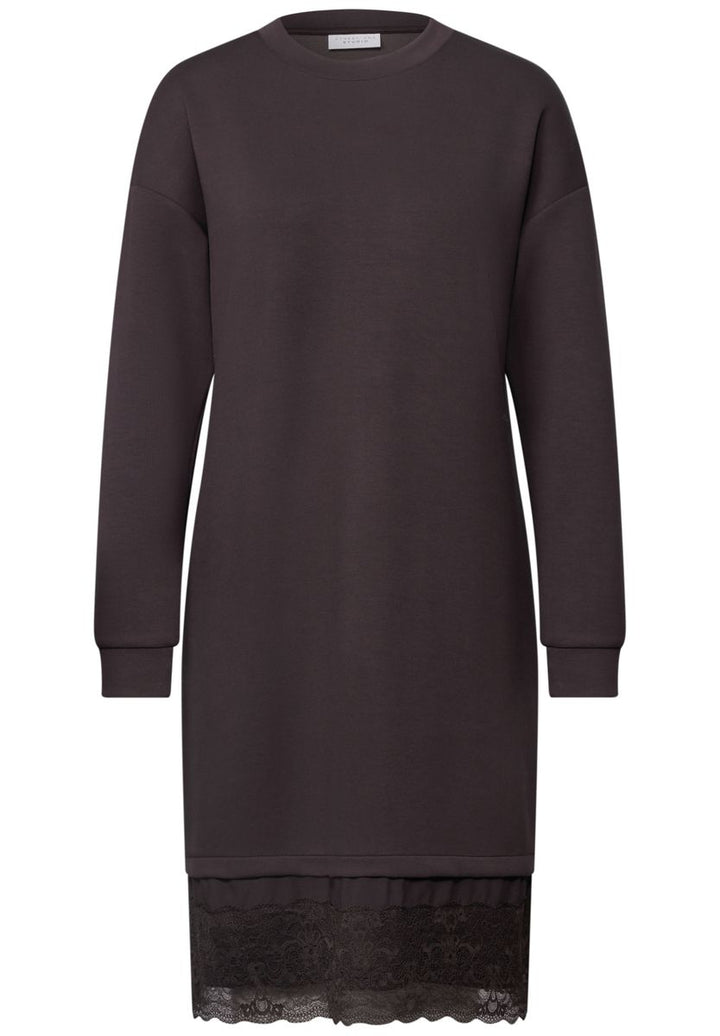 Minikleid mit Spitzendetail am Saum
