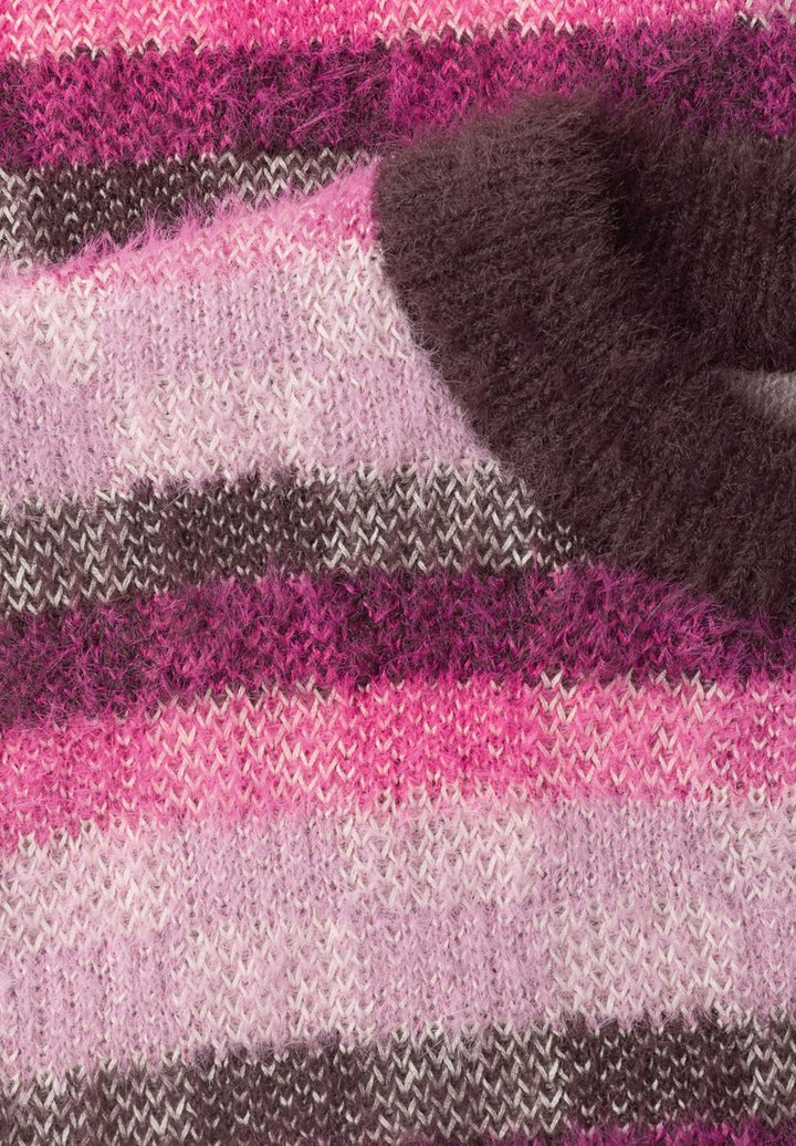 Langarm Pullover mit Rundhals und Karomuster