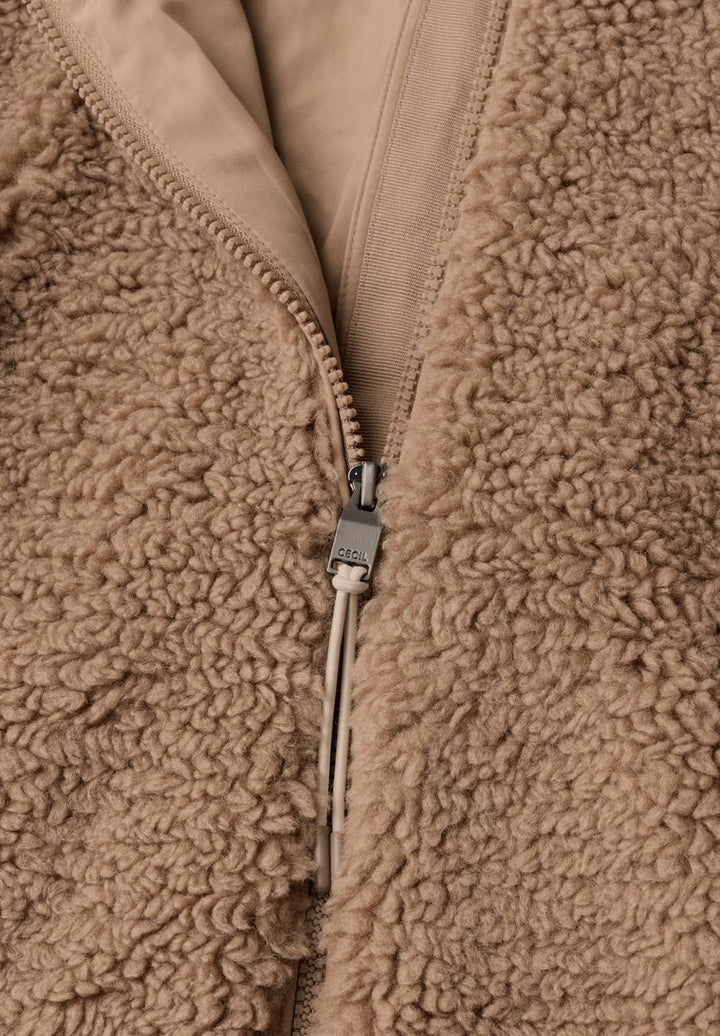 Teddy-Overshirt mit Scuba-Kapuze