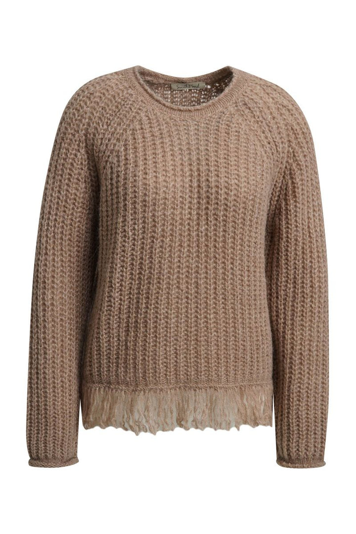 Hairy Raglan Pullover w Fringes