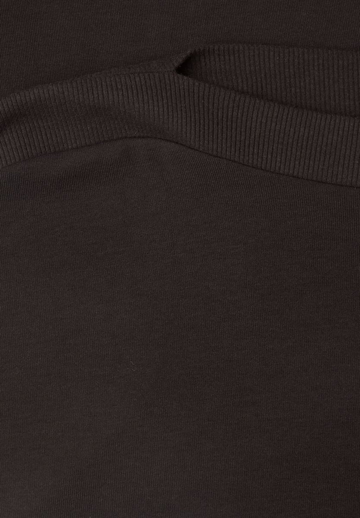 3/4-Arm Shirt mit Rippstrukturdetails