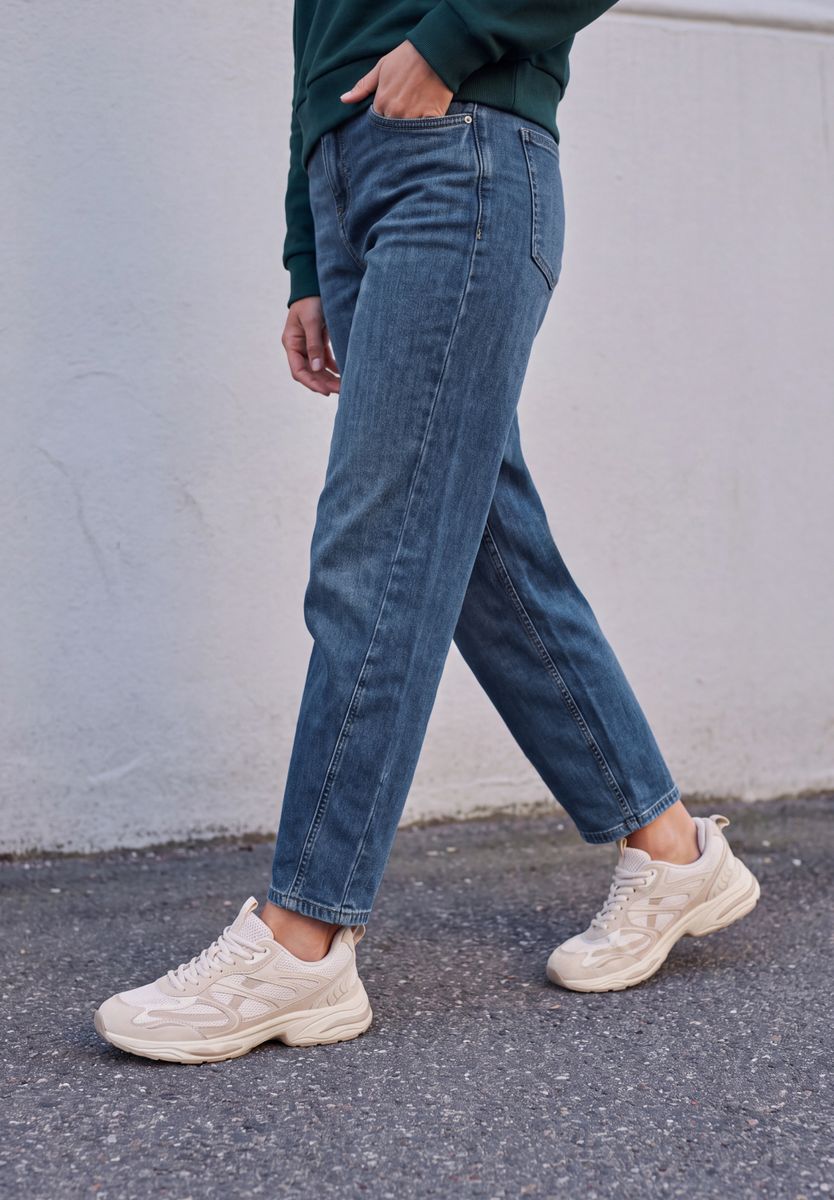 High Waist Barrel Leg Jeans im Loose Fit