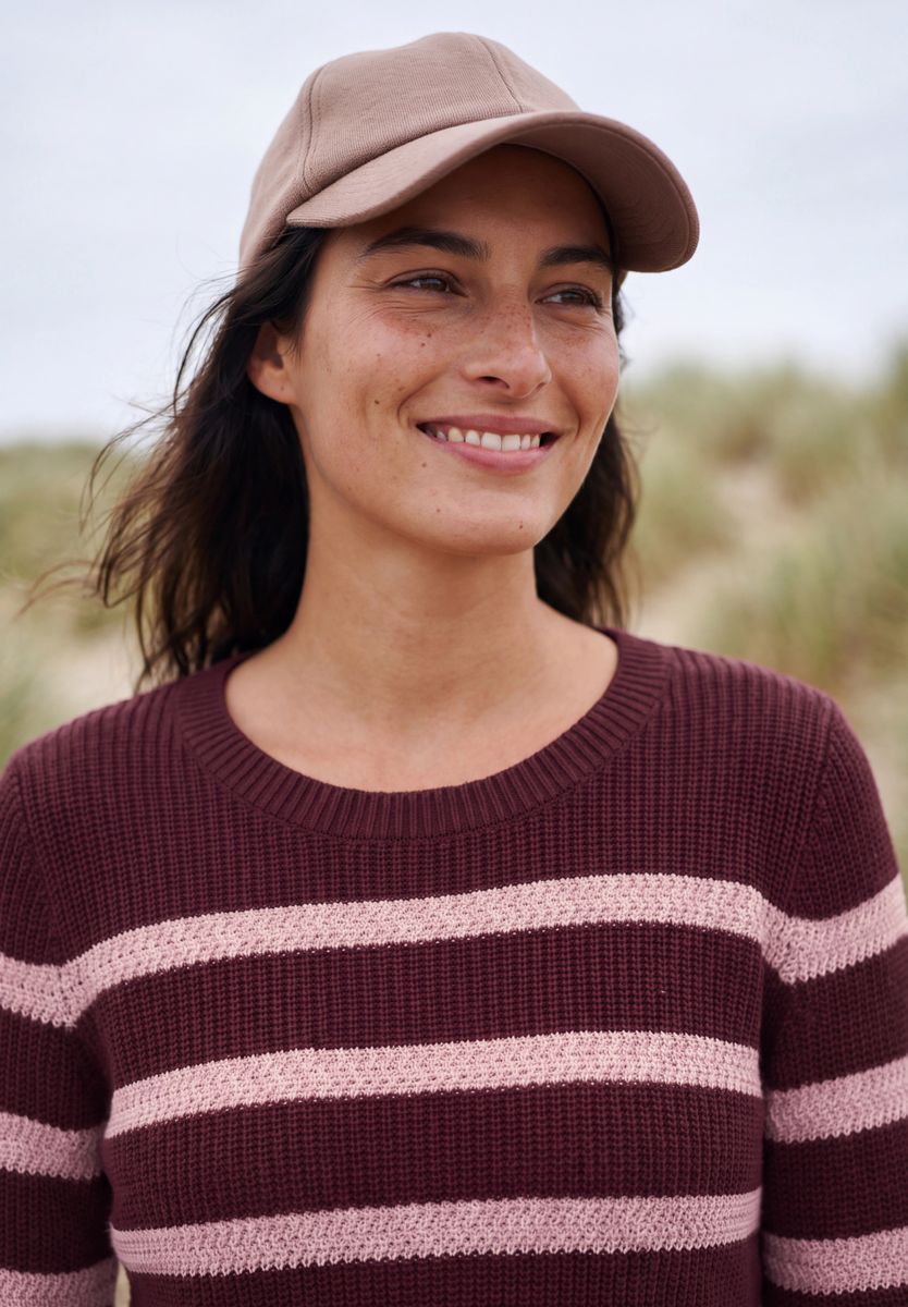 Langarm Pullover mit Rundhals und Streifen