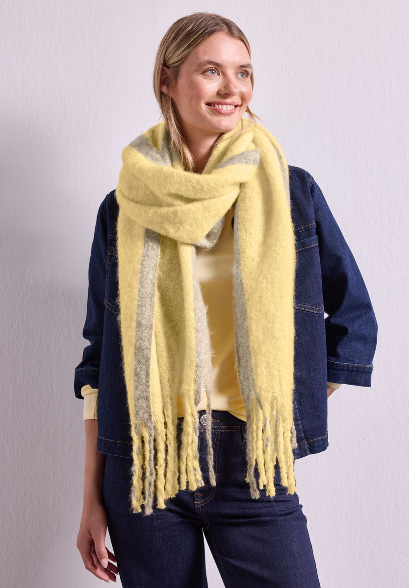Langer Schal im Two-Tone-Look
