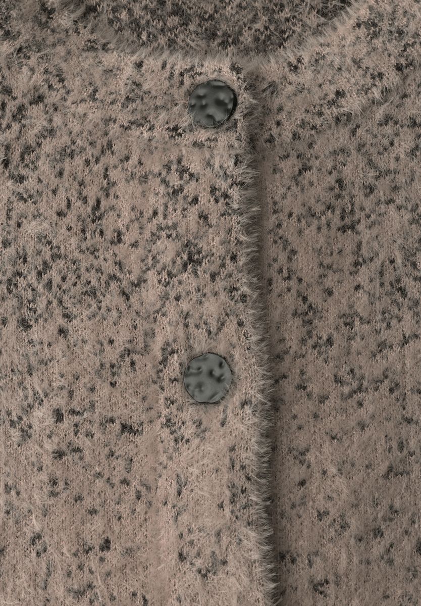 Kurzarm Cardigan mit Jacquard-Muster