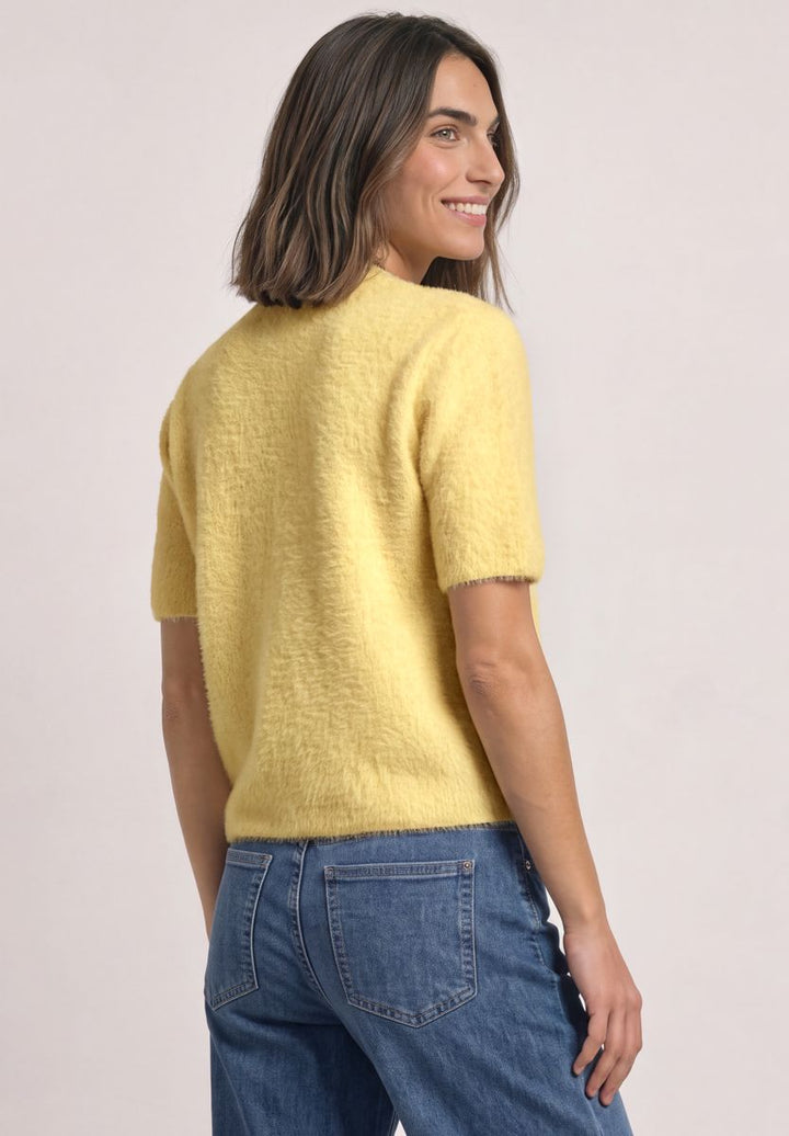 Kurzarm Cardigan mit Rundhals und Knöpfen