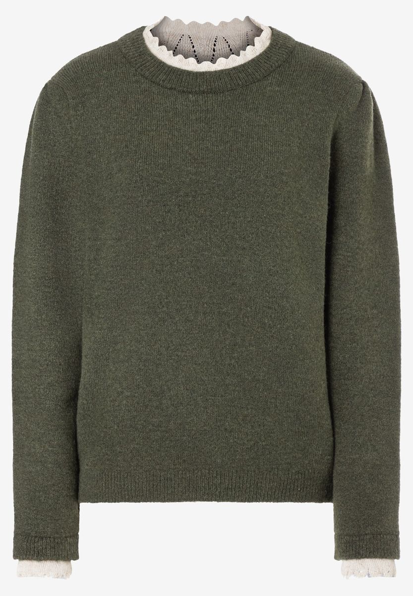 Pullover mit Spitzen-Detail