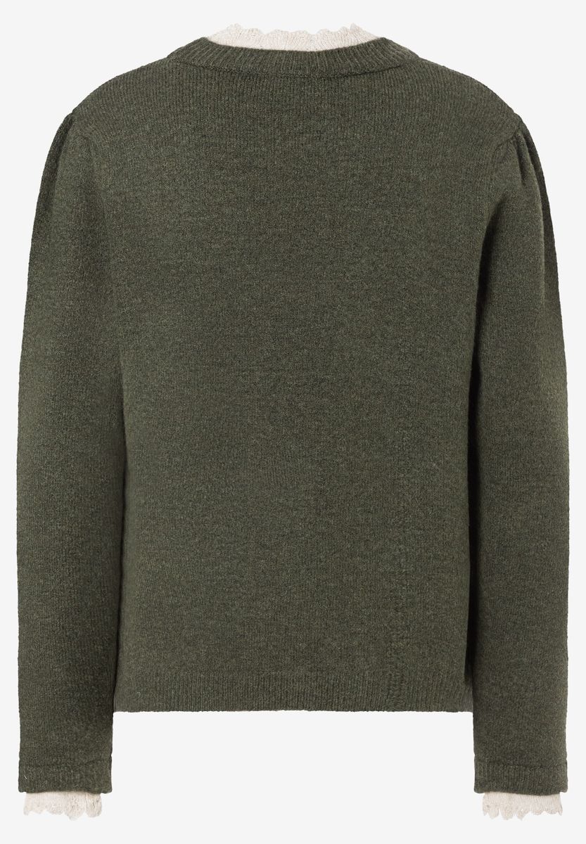 Pullover mit Spitzen-Detail