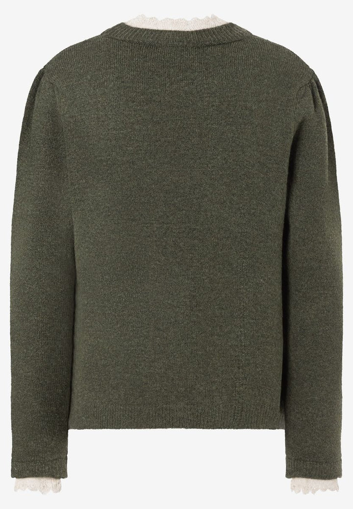 Pullover mit Spitzen-Detail