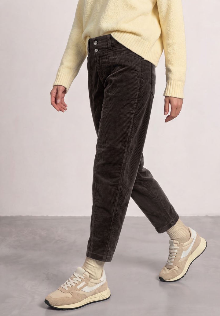 Barrel Leg Hose aus Cord im Casual Fit