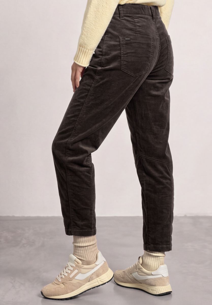 Barrel Leg Hose aus Cord im Casual Fit