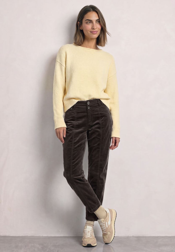 Barrel Leg Hose aus Cord im Casual Fit