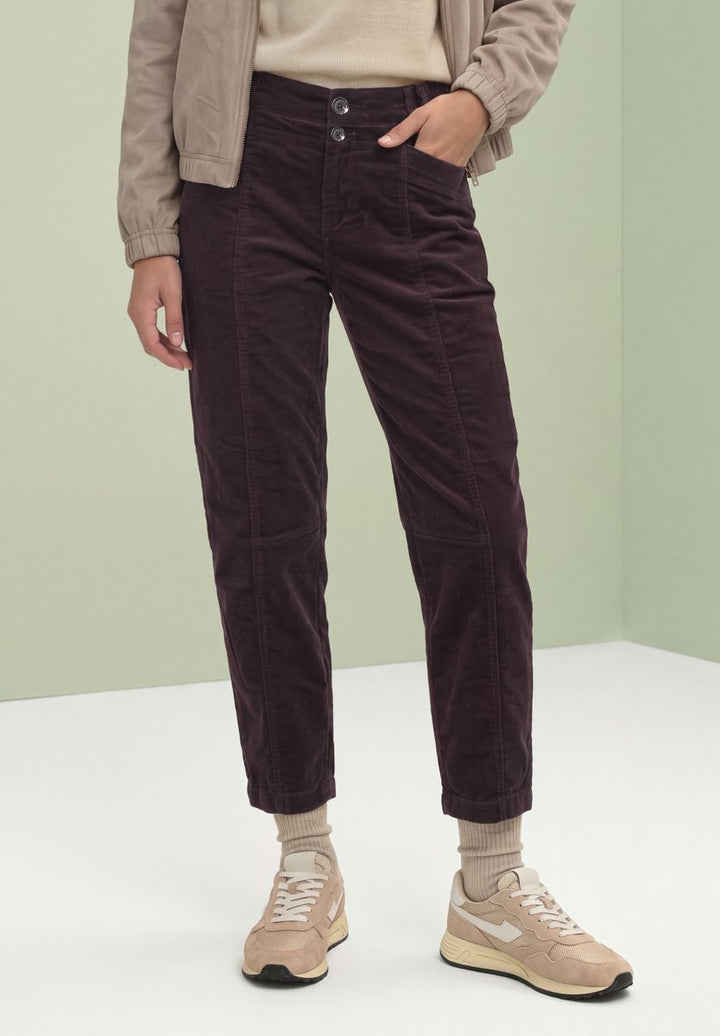 Barrel Leg Hose aus Cord im Casual Fit