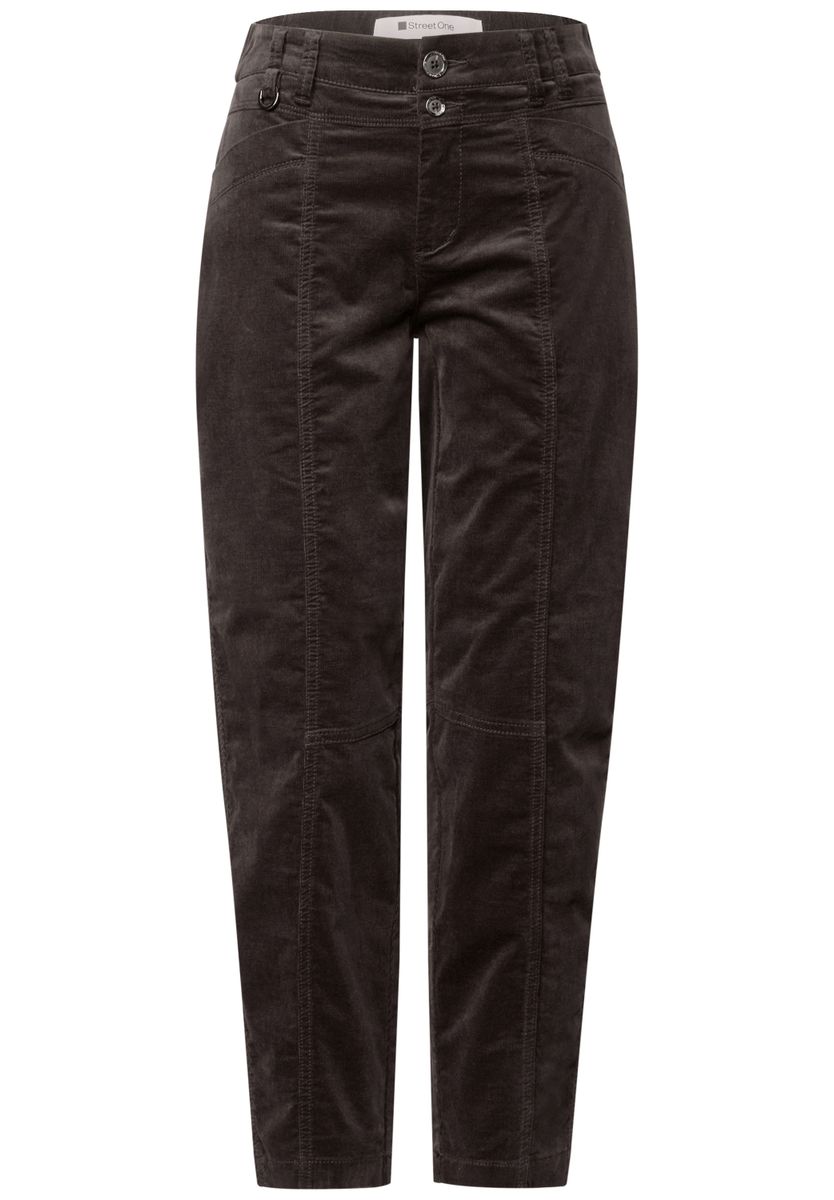 Barrel Leg Hose aus Cord im Casual Fit