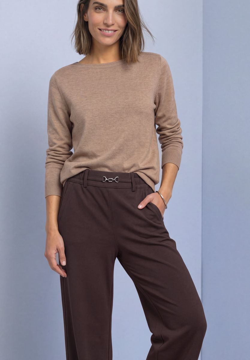 High Waist Straight Leg Hose im Casual Fit