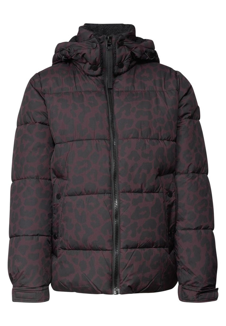 Steppjacke mit Kapuze und Reißverschluss