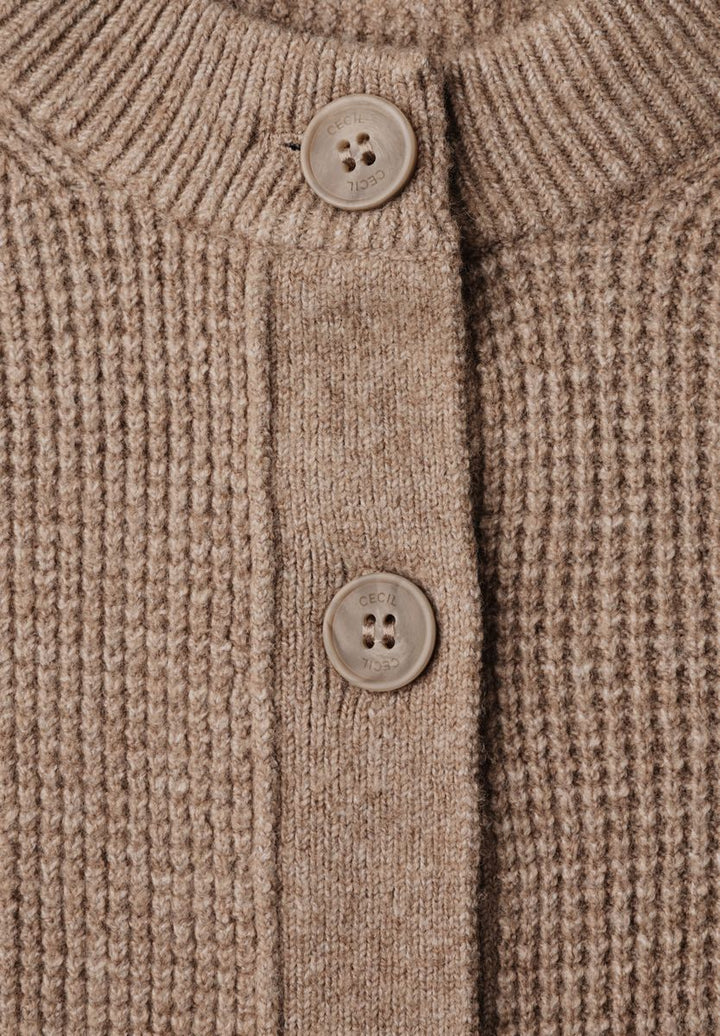 Cardigan mit Rundhals und Knopfleiste