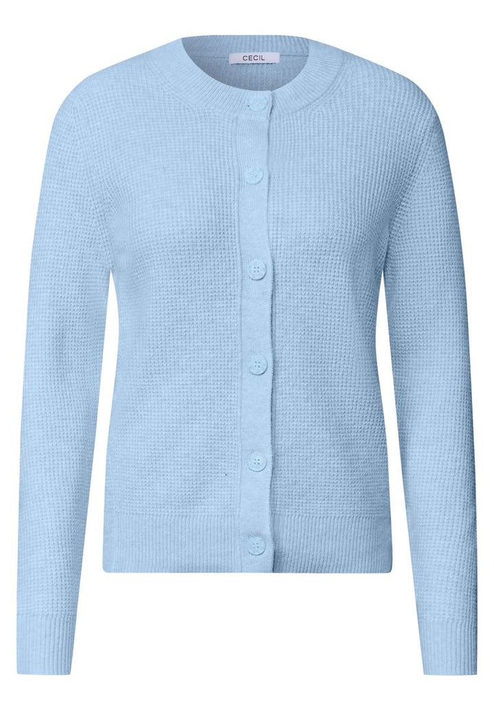 Cardigan mit Rundhals und Knopfleiste